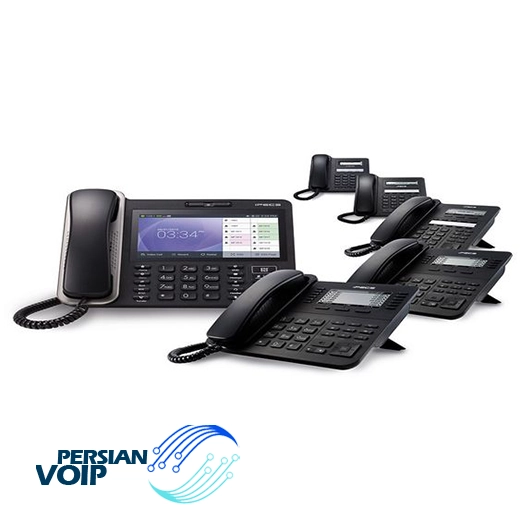 تصویری از تلفن های مجهز به ویپ ( Voip ) یک سازمان