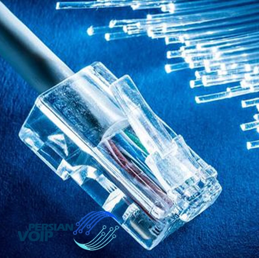 تصویری از یک کابل فیبر نوری سوکت دار