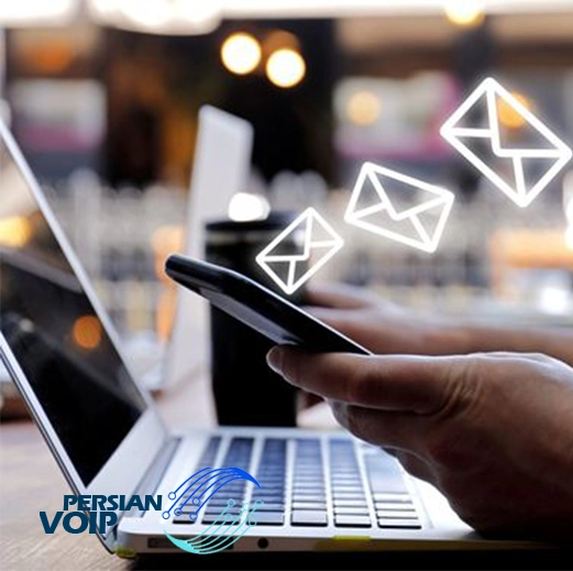 تصویری از ویژگی ارسال ایمیل با pbx